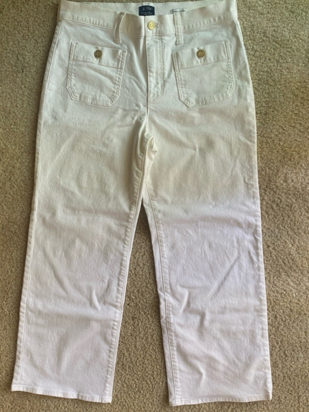 J.Crew Jeans White Slim wide leg cotton Jeans sz 30P Slim Wide Leg White Sailor